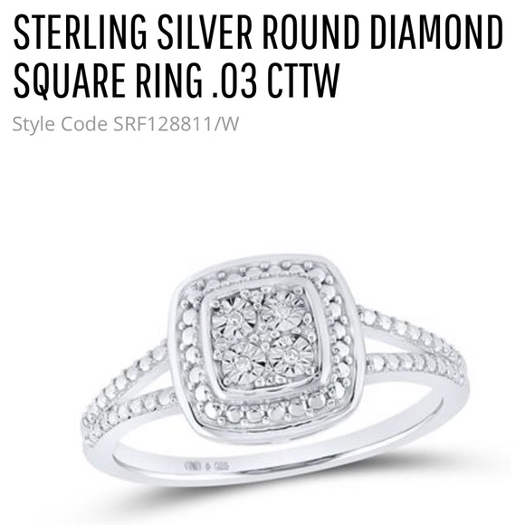 Real diamond promise ring engagement Christmas anniversary gift not CZ not fake - Picture 7 of 8